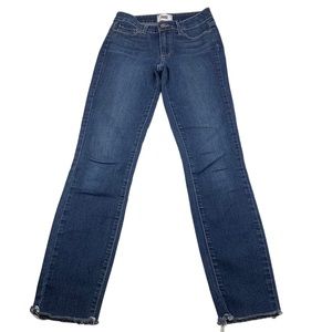 Paige Women's Hoxton Ankle Dark Wash Distressed Leg Denim Jeans Size 25